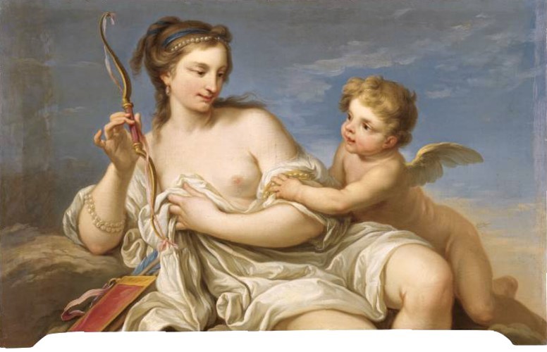 Charles-Andre van Loo - Venus and  Cupid