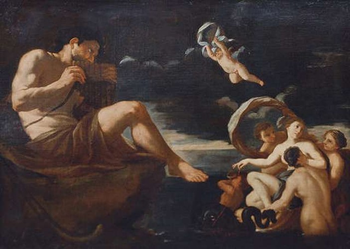 Galatea with her companions before Polyphemus