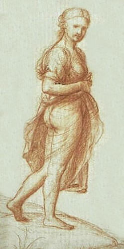 Woman Standing Half Naked